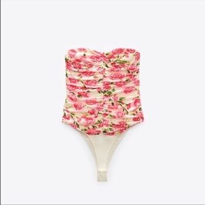 Zara Draped Floral Bodysuit